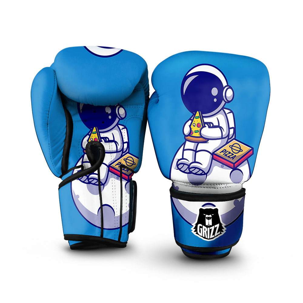 Cute Astronaut Eating Pizza Print Boxing Gloves-grizzshop