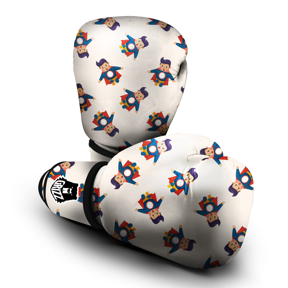 Cute Baby Hero Print Pattern Boxing Gloves-grizzshop