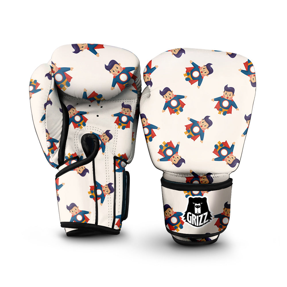 Cute Baby Hero Print Pattern Boxing Gloves-grizzshop