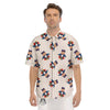 Cute Baby Hero Print Pattern Men's Short Sleeve Shirts-grizzshop