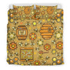 Cute Bee Honey Gifts Pattern Print Duvet Cover Bedding Set-grizzshop
