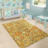 Cute Bee Honey Gifts Pattern Print Floor Mat-grizzshop