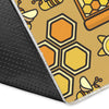 Cute Bee Honey Gifts Pattern Print Floor Mat-grizzshop