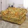 Cute Bee Honey Gifts Pattern Print Loveseat Cover-grizzshop