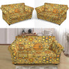 Cute Bee Honey Gifts Pattern Print Loveseat Cover-grizzshop