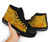 Cute Bee Honey Gifts Pattern Print Men Women's High Top Shoes-grizzshop