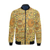 Cute Bee Honey Gifts Pattern Print Men's Bomber Jacket-grizzshop