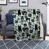 Cute Black Cat Print Blanket-grizzshop