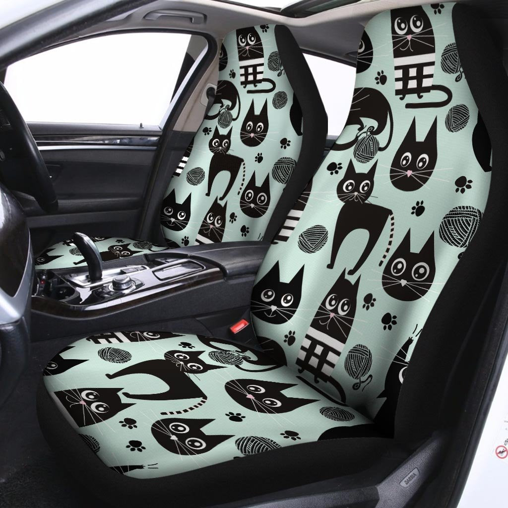 Cute Black Cat Print Car Seat Covers-grizzshop