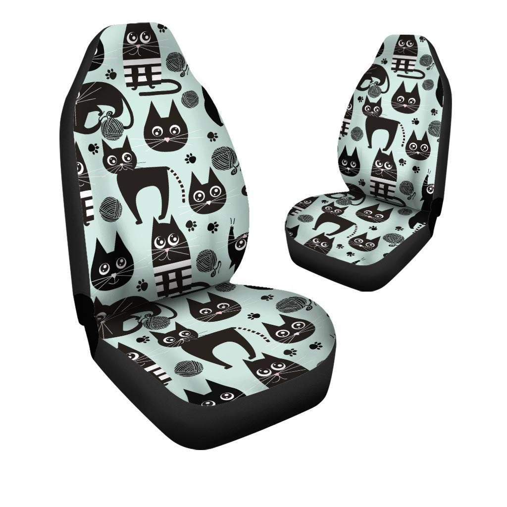 Cute Black Cat Print Car Seat Covers-grizzshop