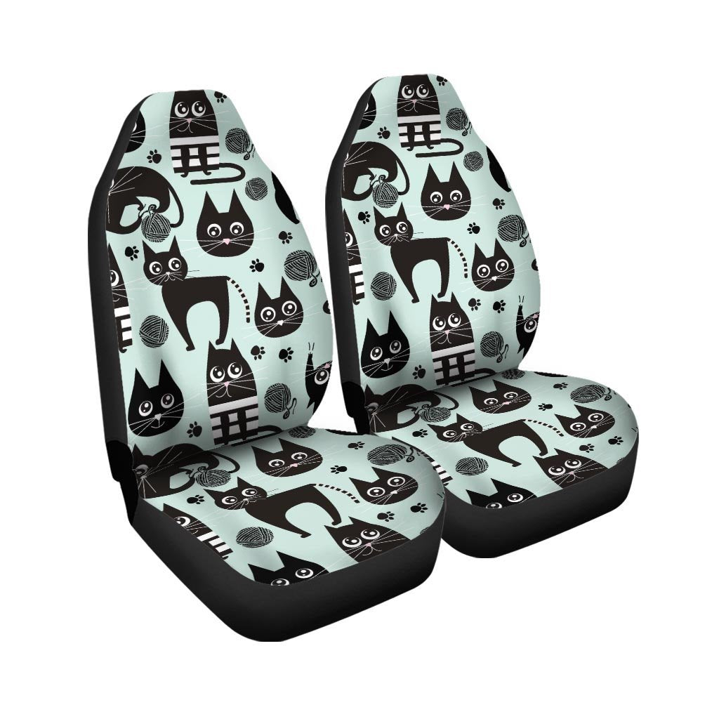 Cute Black Cat Print Car Seat Covers-grizzshop