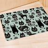 Cute Black Cat Print Door Mat-grizzshop