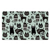 Cute Black Cat Print Door Mat-grizzshop