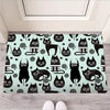 Cute Black Cat Print Door Mat-grizzshop