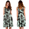 Cute Black Cat Print Dress-grizzshop