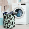 Cute Black Cat Print Laundry Basket-grizzshop