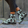 Cute Black Cat Print Men's Boots-grizzshop