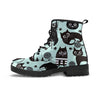 Cute Black Cat Print Men's Boots-grizzshop