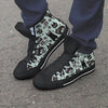 Cute Black Cat Print Men's High Top Shoes-grizzshop