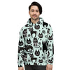 Cute Black Cat Print Men's Hoodie-grizzshop