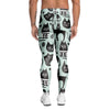 Cute Black Cat Print Men's Leggings-grizzshop