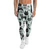 Cute Black Cat Print Men's Leggings-grizzshop