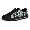 Cute Black Cat Print Men's Low Top Shoes-grizzshop