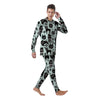 Cute Black Cat Print Men's Pajamas-grizzshop