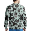 Cute Black Cat Print Men's Sweatshirt-grizzshop