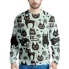 Cute Black Cat Print Men's Sweatshirt-grizzshop