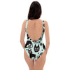 Cute Black Cat Print One Piece Swimsuite-grizzshop