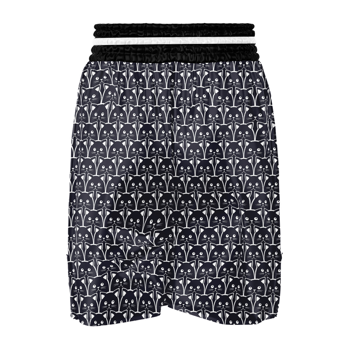 Cute Black Cat Print Pattern Boxing Shorts-grizzshop