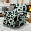 Cute Black Cat Print Recliner Cover-grizzshop