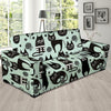 Cute Black Cat Print Sofa Cover-grizzshop