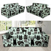 Cute Black Cat Print Sofa Cover-grizzshop