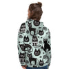 Cute Black Cat Print Women's Hoodie-grizzshop