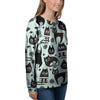 Cute Black Cat Print Women's Sweatshirt-grizzshop