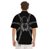 Cute Black White Spider Cartoon Print Men's Short Sleeve Shirts-grizzshop