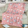 Cute Bunny Rabbit Pattern Print Blanket-grizzshop