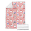 Cute Bunny Rabbit Pattern Print Blanket-grizzshop