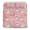 Cute Bunny Rabbit Pattern Print Duvet Cover Bedding Set-grizzshop