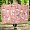 Cute Bunny Rabbit Pattern Print Hooded Blanket-grizzshop