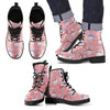 Cute Bunny Rabbit Pattern Print Men Women Leather Boots-grizzshop
