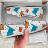 Cute Cartoon Doodle Cat Print Canvas Shoes-grizzshop