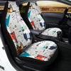 Cute Cartoon Doodle Cat Print Car Seat Covers-grizzshop