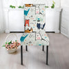 Cute Cartoon Doodle Cat Print Chair Cover-grizzshop