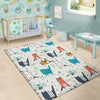 Cute Cartoon Doodle Cat Print Floor Mat-grizzshop