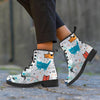 Cute Cartoon Doodle Cat Print Men's Boots-grizzshop