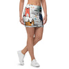 Cute Cartoon Doodle Cat Print Mini Skirt-grizzshop