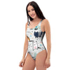 Cute Cartoon Doodle Cat Print One Piece Swimsuite-grizzshop